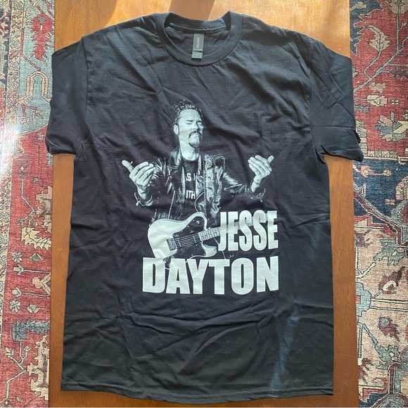 Jesse Dayton Black Graphic T-Shirt Tour Merch Concert Tee Med Unisex Rockabilly - Picture 6 of 6